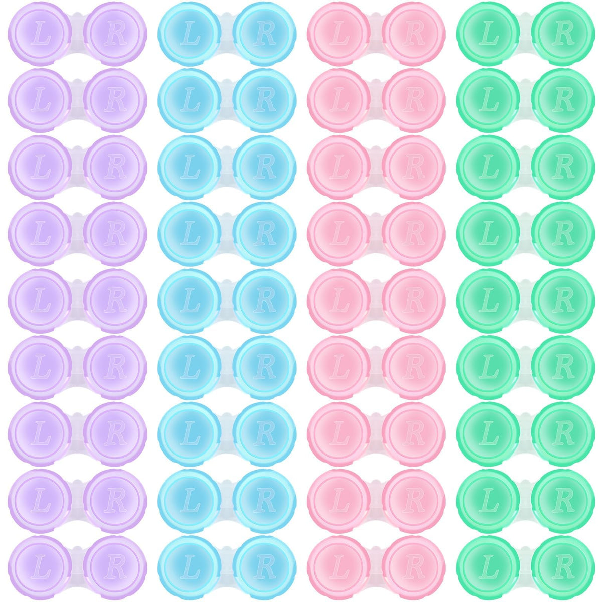 MOUNTCLIM 36 Pack Contact Lens Case Colorfu Contact Lens Cases Bulk Transparent Leak Proof Contact Cases Box Holder Container Portable Mini Eye Contact Case for Travel Daily Home Storage Kit