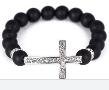 Black Crystal Shamballa Bracelet – Personalized Soft Pottery Bracelet with Letters, Numbers & Symbols