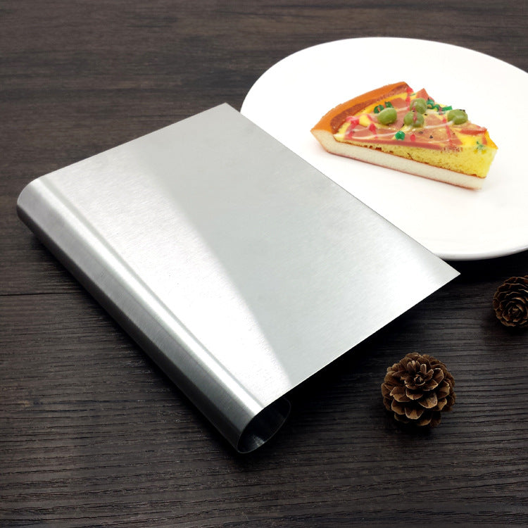 Stainless Steel Dough Cutter & Scraper – Built-In Measurement Scale for Baking