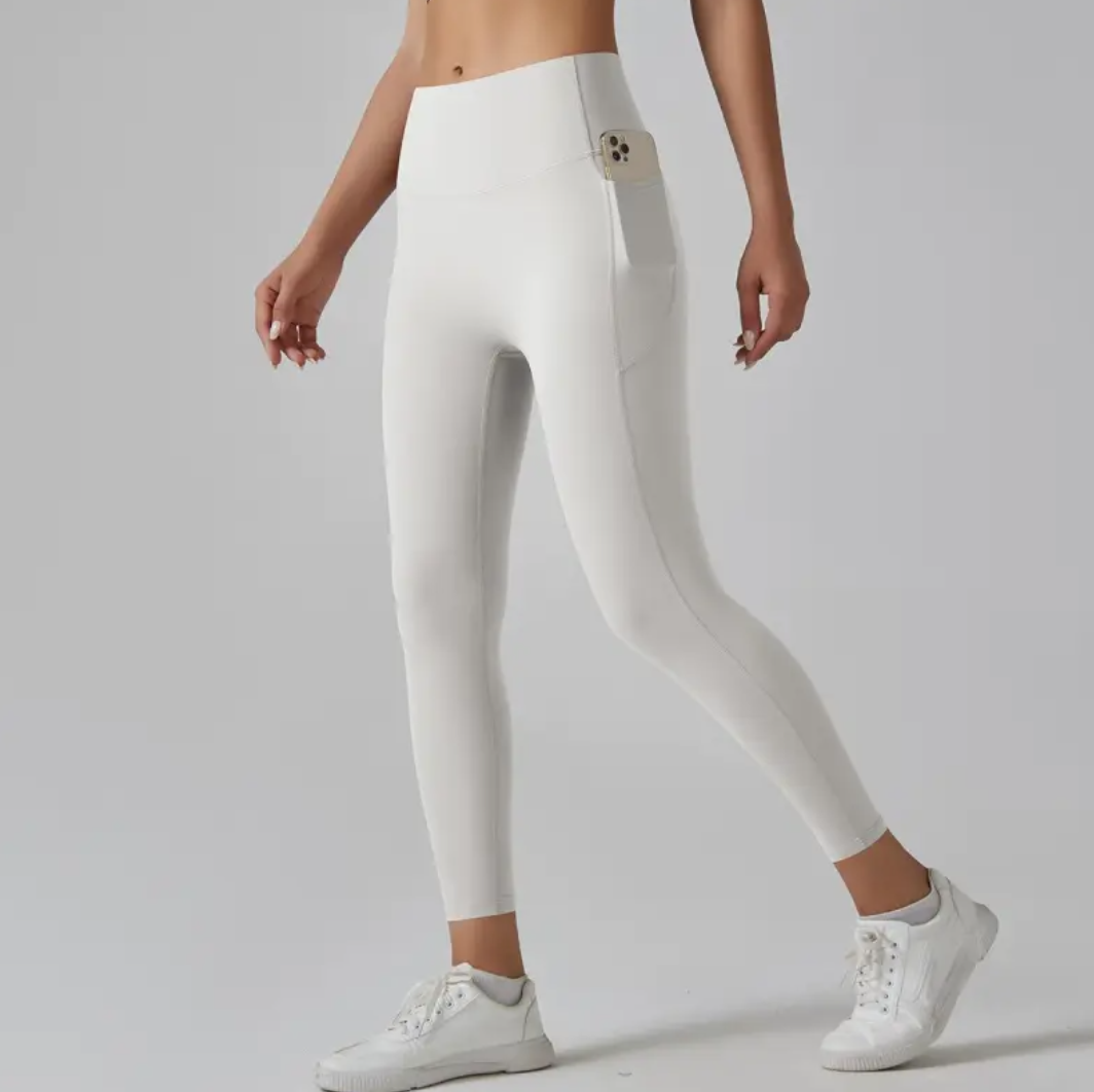 High-Waist Yoga & Fitness Pants – Sculpting Cropped Leggings for Women