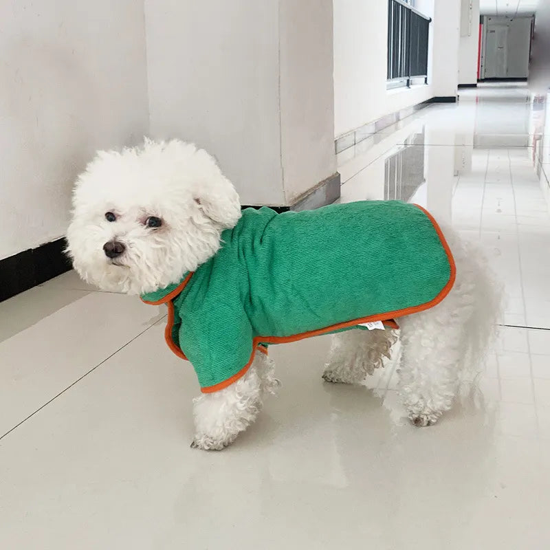 Pet Bathrobe Fast-Drying Towel – Microfiber Dog & Cat Bath Robe