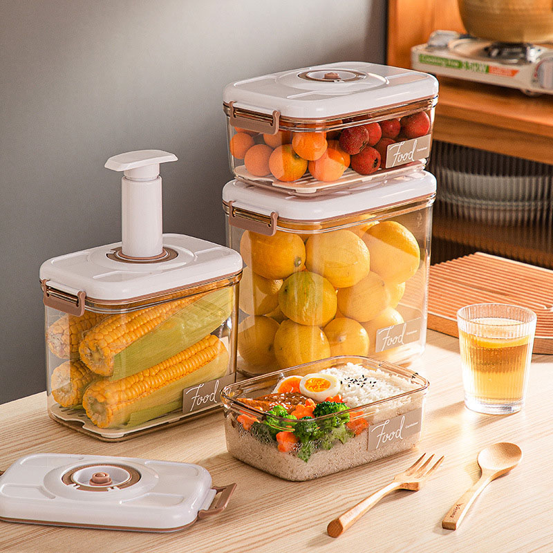 Vacuum Seal Food Storage Container – Transparent Airtight Box with Air Pump