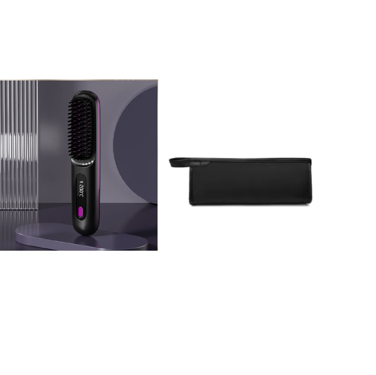 Ceramic Hair Straightening Comb – USB Rechargeable with LCD Display