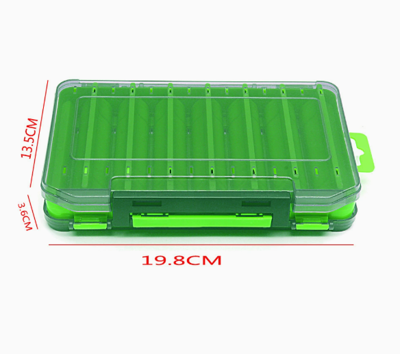 Double-Sided Fishing Tackle Box – 14-Compartment Lure & Bait Organizer