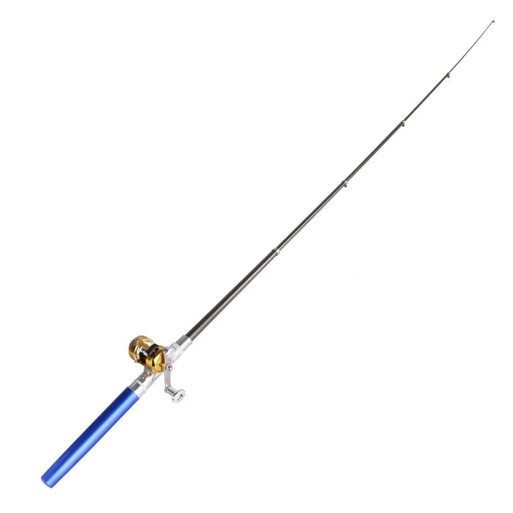 Mini Pocket Fishing Rod – Collapsible Aluminum Travel Fishing Rod, 95cm, 56g, 190m Line Capacity (5 Colors)
