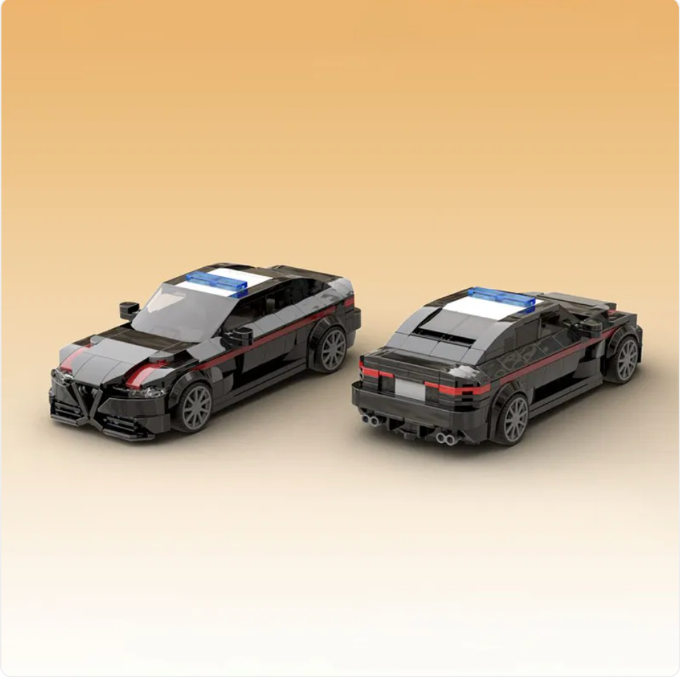 Alfa Romeo Mini Building Block Car Set – Small Particle Collectible Car Model | Creative Toy for Ages 15+ | 5 Colors