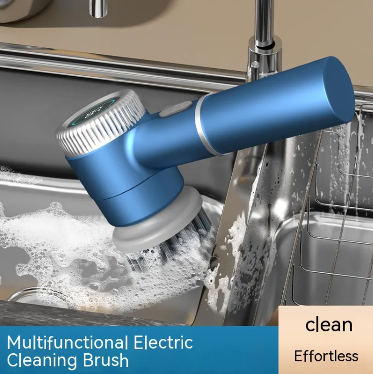 Electric Dish Scrubber Brush – Wireless Rechargeable Kitchen Cleaning Brush
