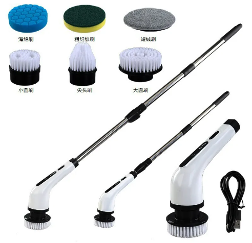 Rechargeable Electric Scrubbing Brush – Waterproof Multi-Surface Power Cleaner