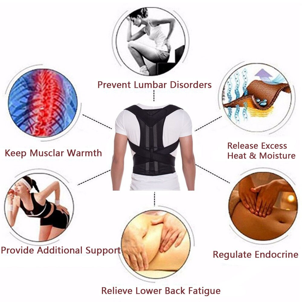 Adjustable Posture Corrector & Lower Back Support Brace – For Men & Women
