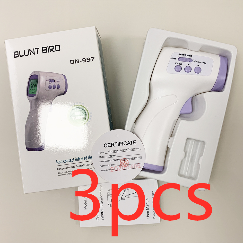 Infrared Non-Contact Forehead Thermometer – Digital LCD Thermometer for Kids & Family | ±0.2°C Accuracy | White & Purple