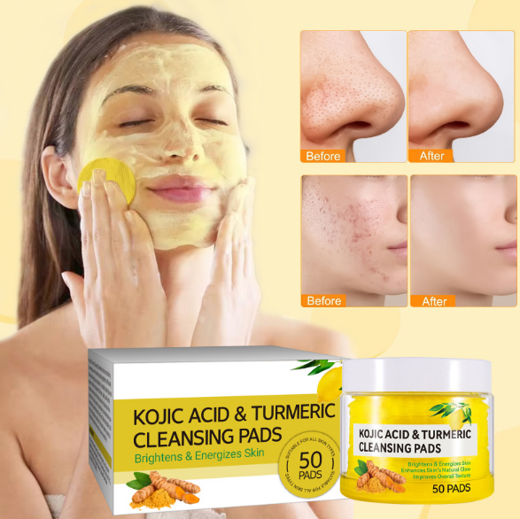 Turmeric & Kojic Acid Brightening Cleansing Cloth – Natural Skin Tone Corrector