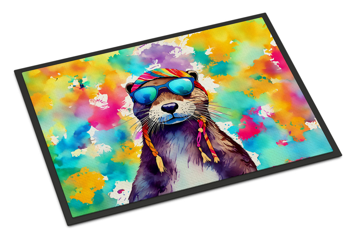 Hippie Otter Doormat – Breed-Specific Otter Art Indoor & Outdoor Welcome Mat | 18x27" | USA Made