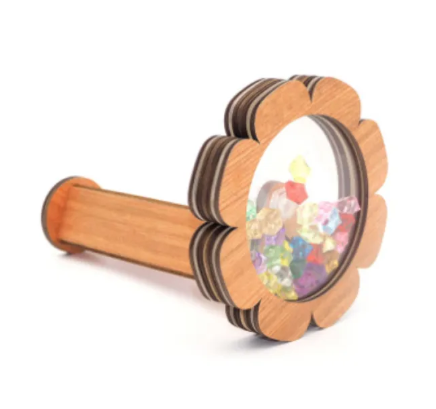DIY Wooden Rotating Kaleidoscope Kit – Build Your Own Kaleidoscope | Creative Craft & STEM Toy for Kids & Adults