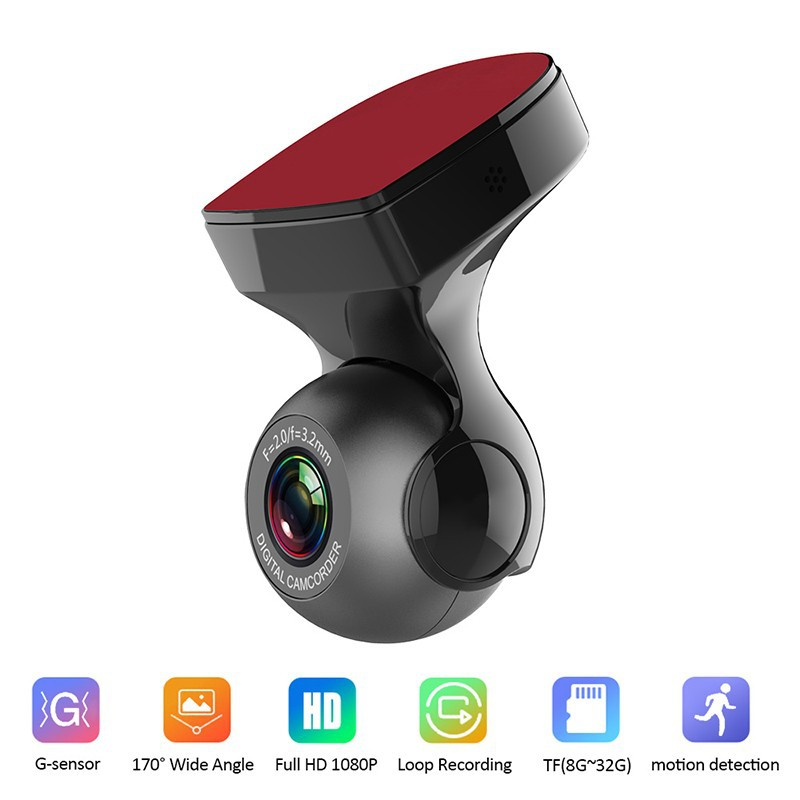 170° WiFi Dash Cam – HD 1080P Car DVR with G-Sensor, Night Vision & Loop Recording