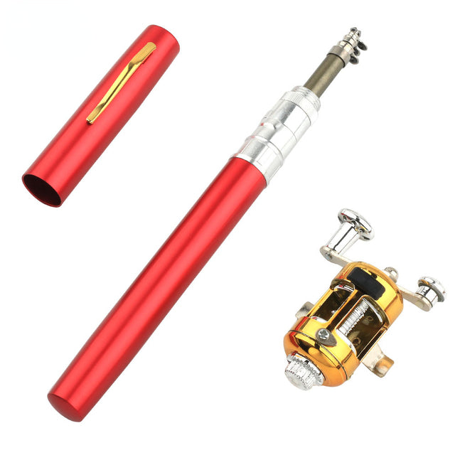 Mini Pocket Fishing Rod – Collapsible Aluminum Travel Fishing Rod, 95cm, 56g, 190m Line Capacity (5 Colors)
