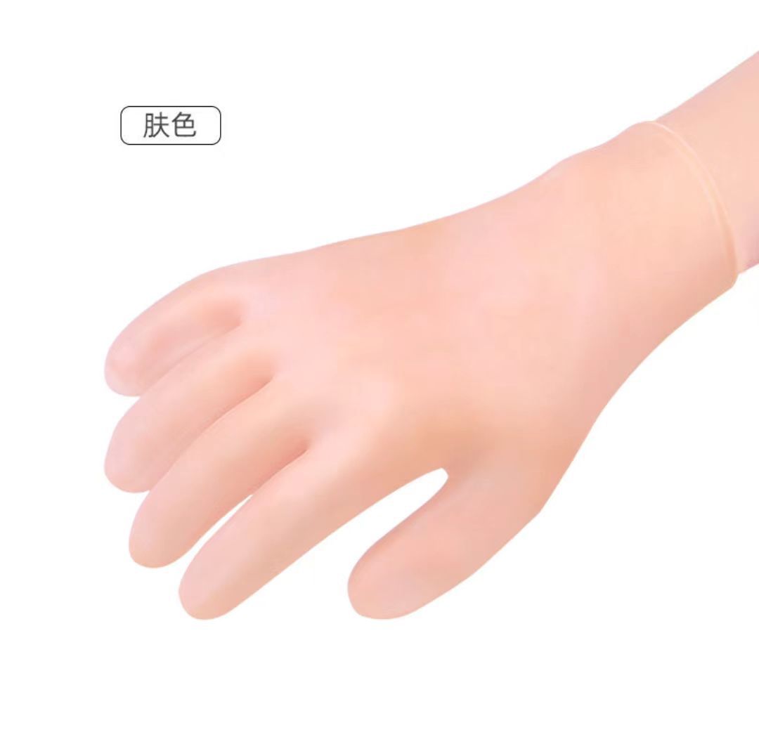 Moisturizing Spa Gloves & Socks – Soft Silicone Lyocell Hand Mask & Foot Socks for Dry Skin, Cracked Heels & Self-Care (Skin / Pink)