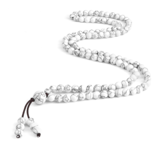 Natural Stone 108 Beaded Necklace – Malachite, Tiger’s Eye, Turquoise & More | Unisex | 150cm