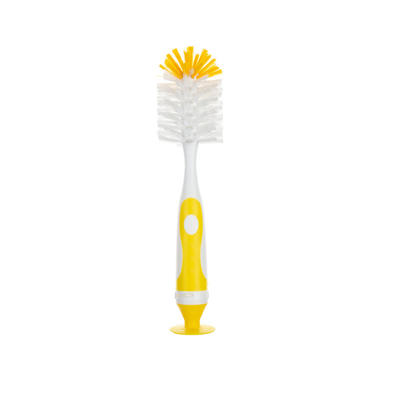 Baby Bottle & Nipple Brush Cleaning Set – Ergonomic, Lightweight & Easy to Clean (Yellow, Pink, Blue)