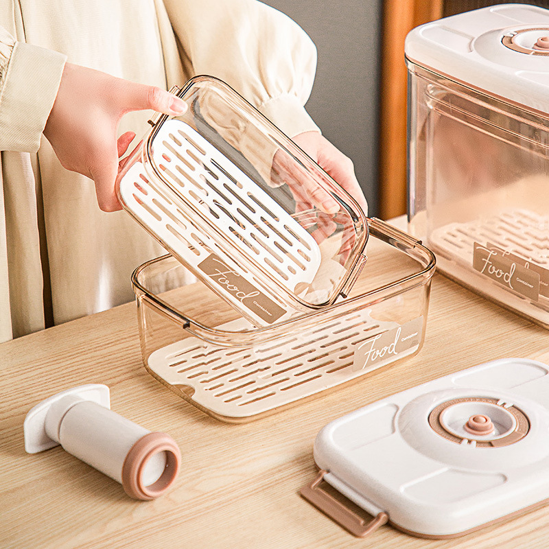 Vacuum Seal Food Storage Container – Transparent Airtight Box with Air Pump