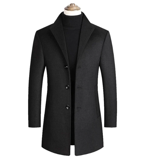 Women's Wool Overcoat – Classic Tailored Winter Coat