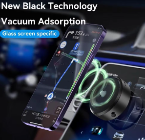 Magnetic Car Phone Mount – 360° Dashboard & Windshield Holder with Wireless Charging Option (4.7"+ Phones)