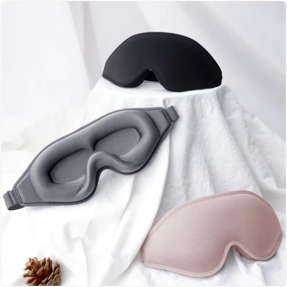 True 3D Sleep Eye Mask – Zero Eye Pressure, Total Darkness | 3 Colors, Single & Multi-Packs