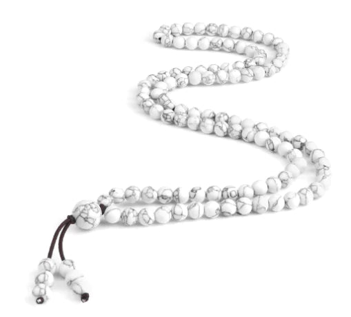 Natural Stone 108 Beaded Necklace – Malachite, Tiger’s Eye, Turquoise & More | Unisex | 150cm
