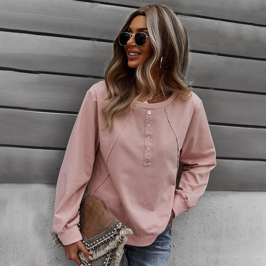 Women’s Slim-Fit Round Neck Pullover Sweater – Soft Polyester, Long Sleeve, Everyday Chic (S–XL)