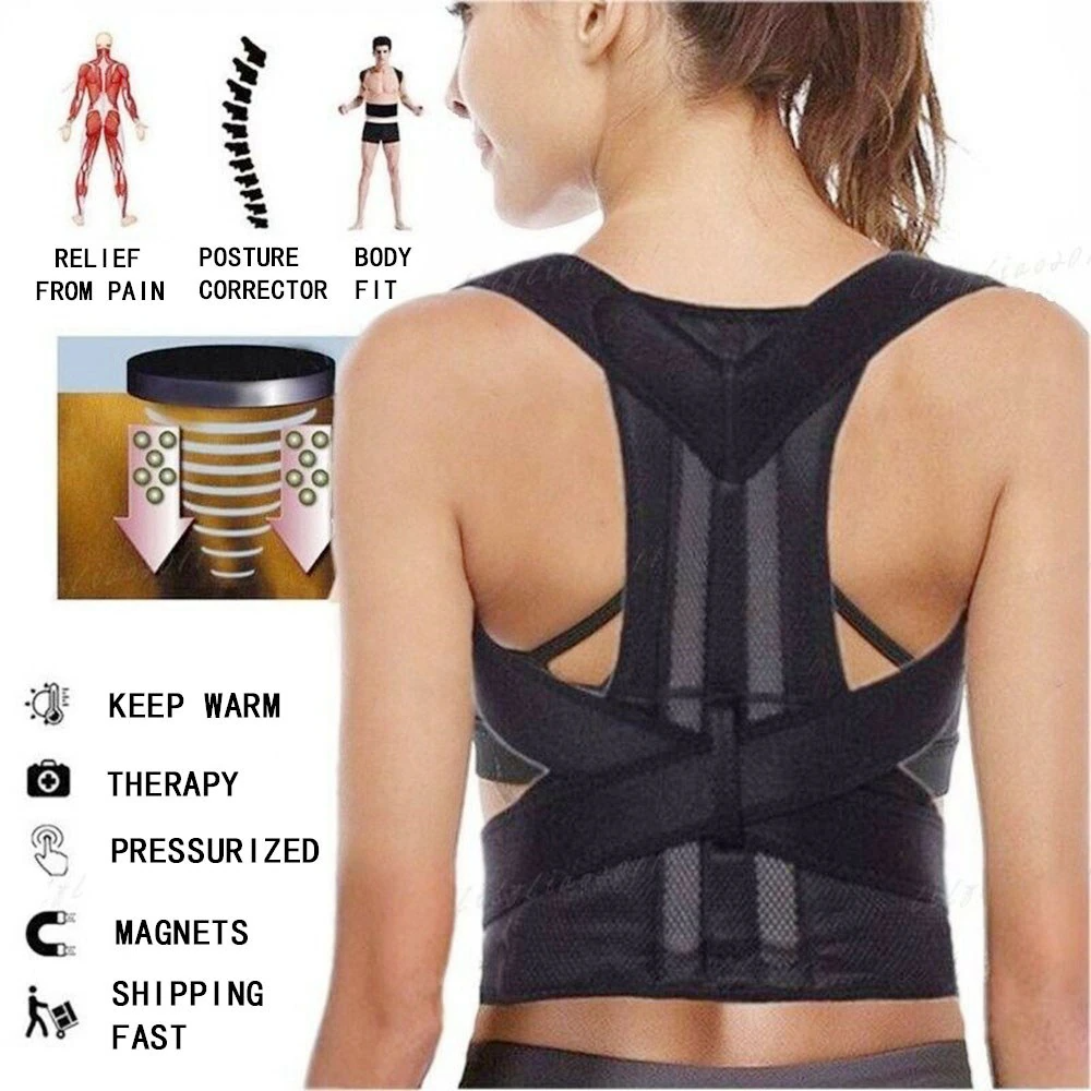 Adjustable Posture Corrector & Lower Back Support Brace – For Men & Women