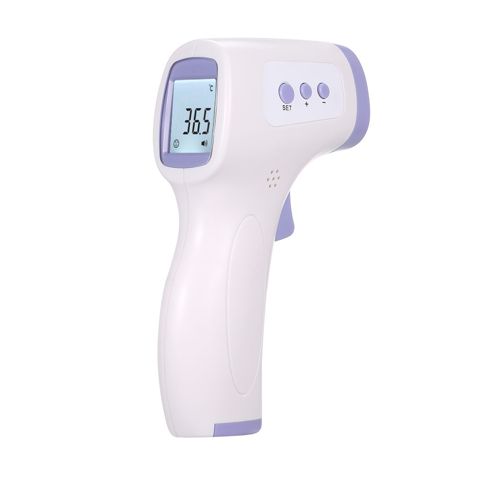 Infrared Non-Contact Forehead Thermometer – Digital LCD Thermometer for Kids & Family | ±0.2°C Accuracy | White & Purple