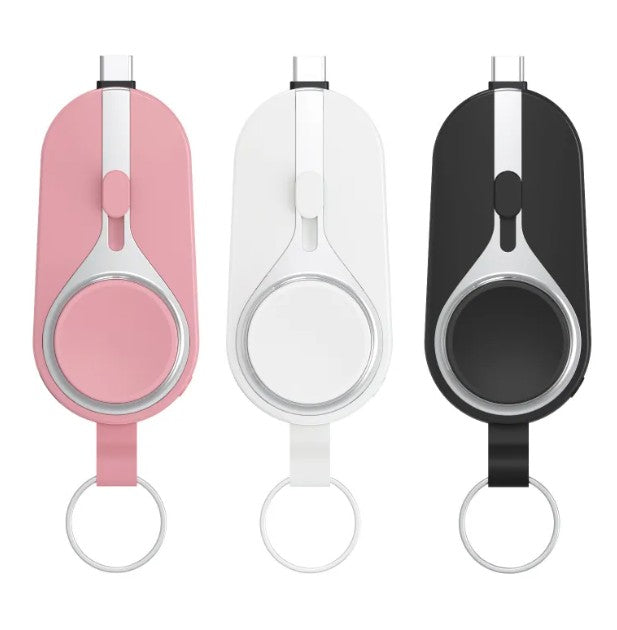 Ultra-Thin Keychain Power Bank – Mini Portable Charger for iPhone & USB-C Devices | LED Indicator | 10 Colors