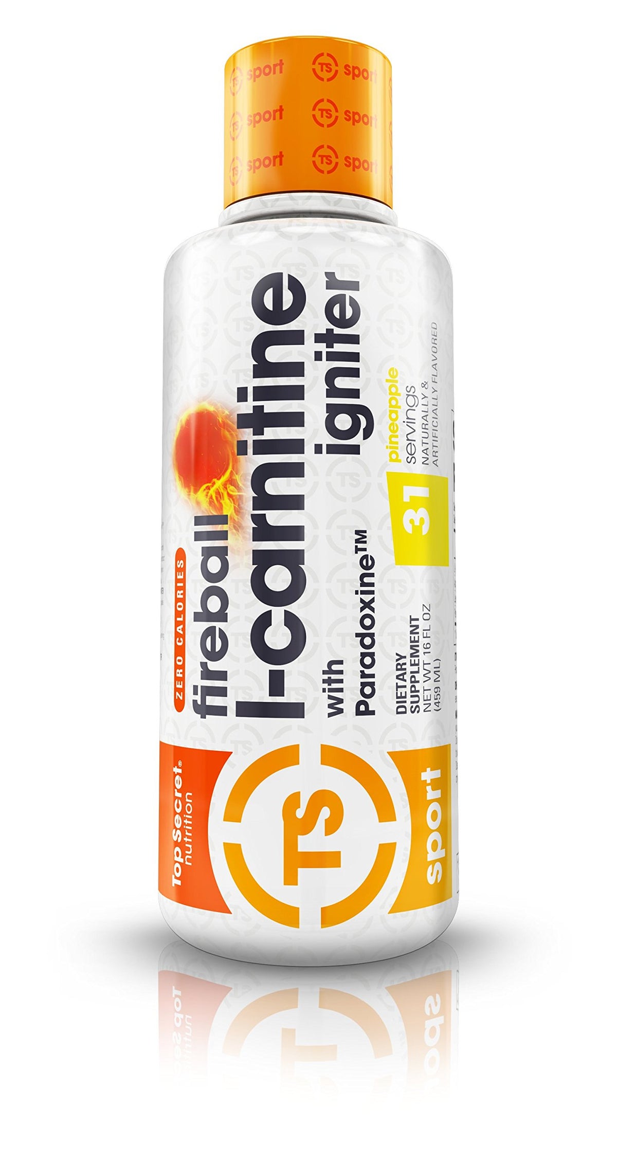Top Secret Nutrition Fireball L-Carnitine Liquid w/Paradoxine Pineapple 16 Ounce