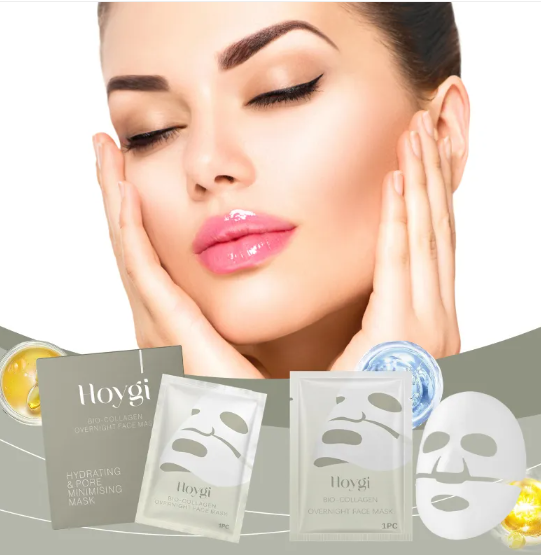 Collagen Hydrating Wrinkle Sheet Mask – 4-Pack with Hyaluronic Acid & Nicotinamide