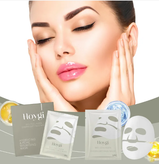 Collagen Hydrating Wrinkle Sheet Mask – 4-Pack with Hyaluronic Acid & Nicotinamide