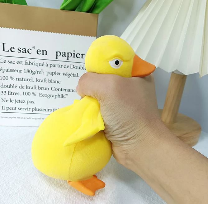 Yellow Duck Stress Relief Toy – Squishy Decompression Fidget Duck for Anxiety & Relaxation | 13cm