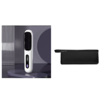Ceramic Hair Straightening Comb – USB Rechargeable with LCD Display