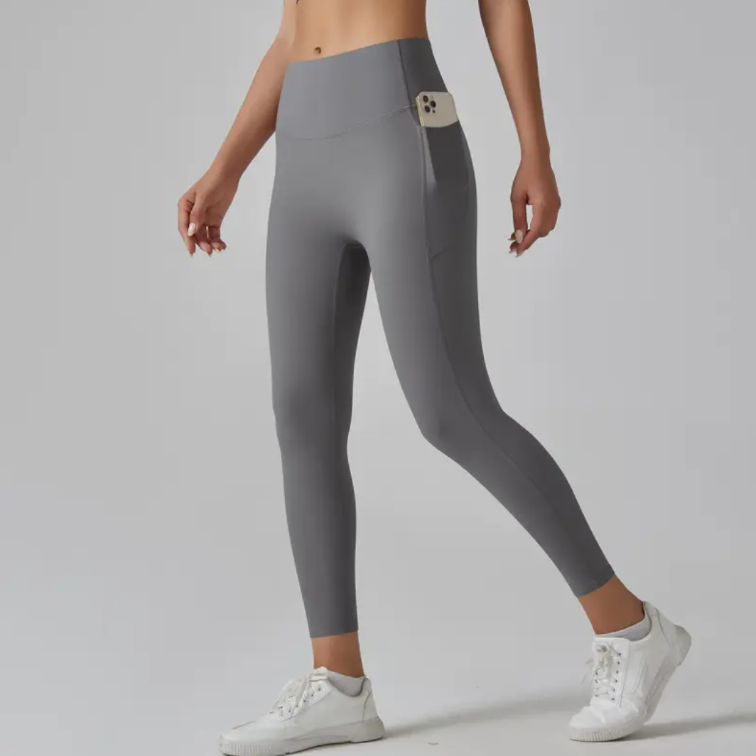 High-Waist Yoga & Fitness Pants – Sculpting Cropped Leggings for Women