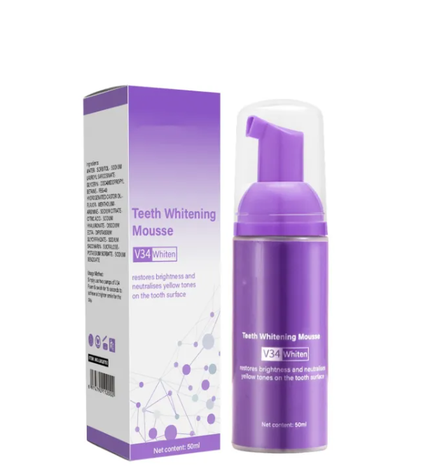 Smoke Stain Removal Teeth Whitening Mousse – Enamel-Safe Whitening & Stain-Lifting Foam for Smokers | 50ml