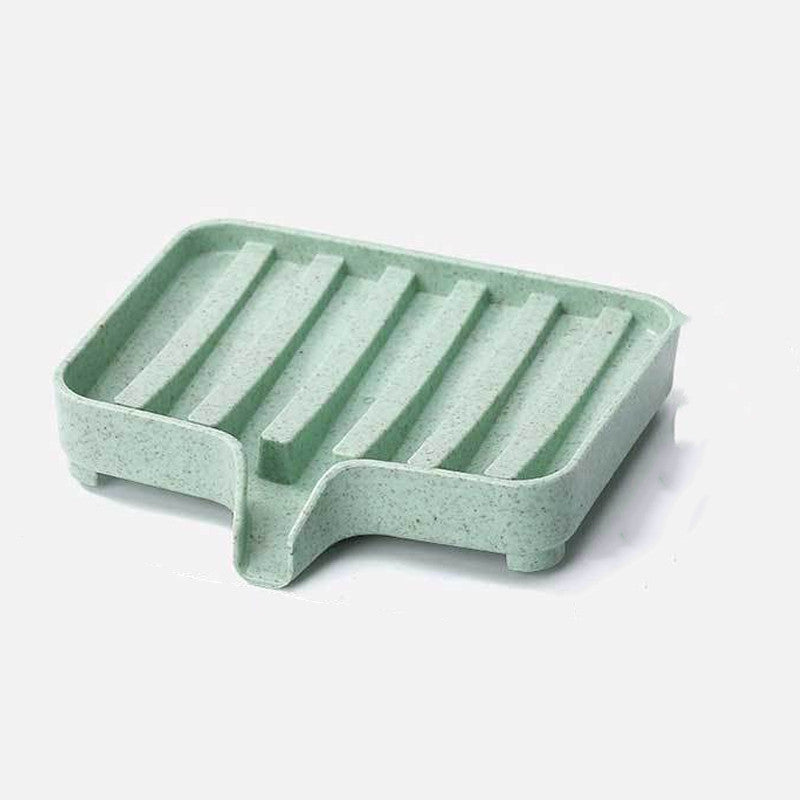 Soap Dish with Drainage – Minimalist PP Plastic Soap Holder for Bathroom & Kitchen (Pink / Green / Blue)