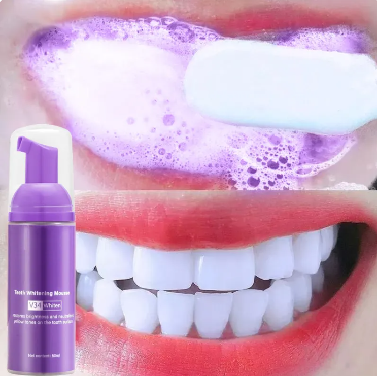 Smoke Stain Removal Teeth Whitening Mousse – Enamel-Safe Whitening & Stain-Lifting Foam for Smokers | 50ml
