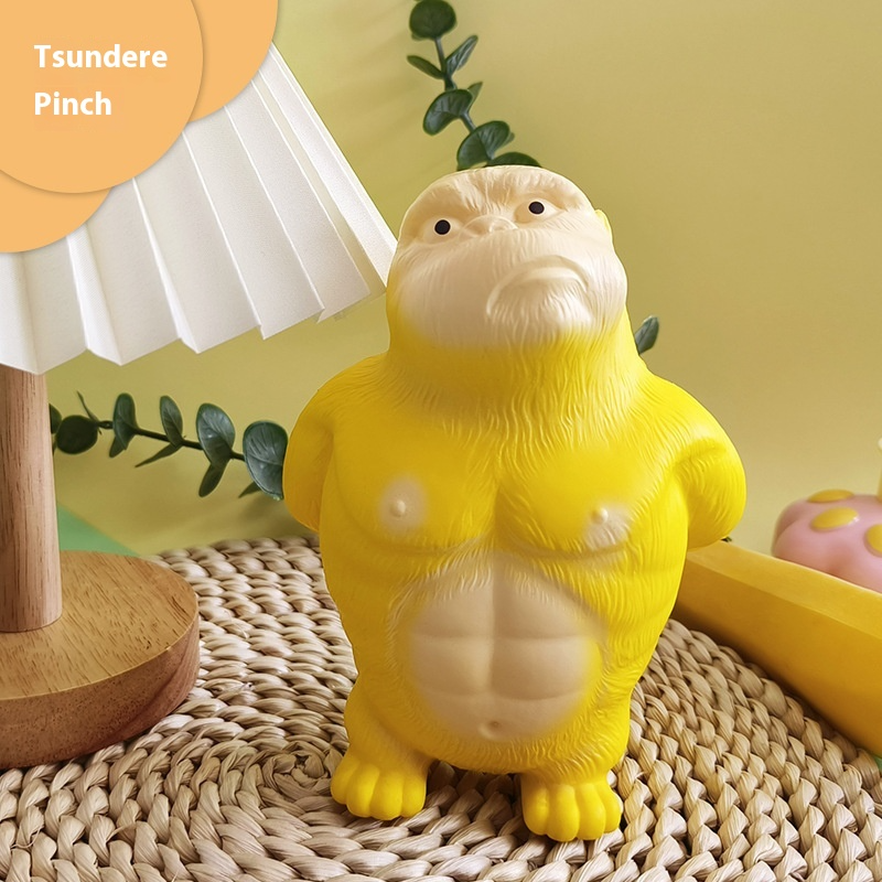 Squeezy Gorilla Stress Relief Toy – Slow Rebound PU Squishy Sensory Fidget Toy | Small & Large | Desk & On-the-Go