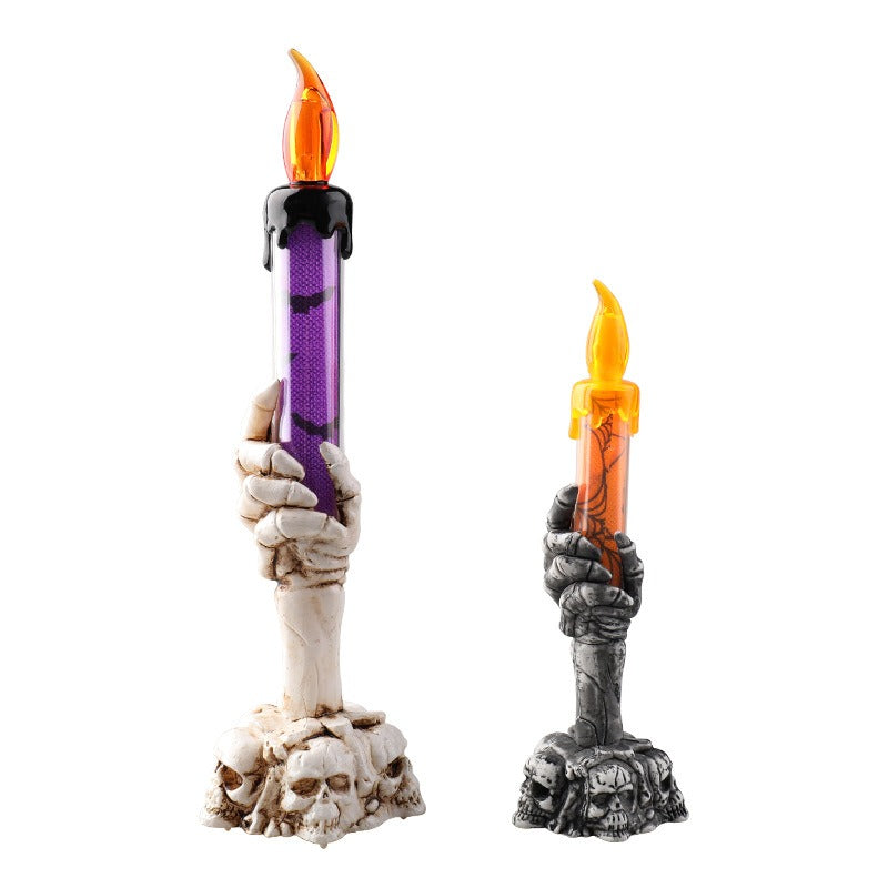 Skull Hand LED Candle Lamp – Gothic Decorative Night Light