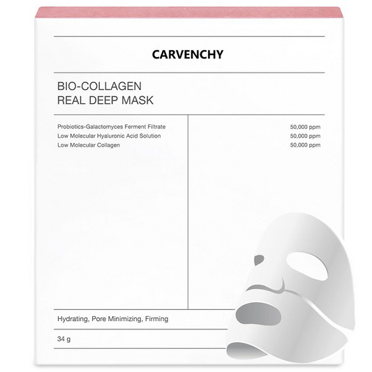 Bio-Collagen Real Deep Mask – Intense Hydration, Anti-Aging & Skin Firming Face Mask | 28ml | 4-Pack