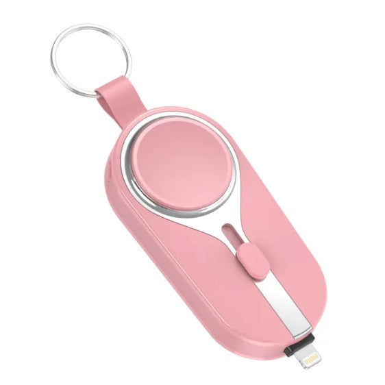 Ultra-Thin Keychain Power Bank – Mini Portable Charger for iPhone & USB-C Devices | LED Indicator | 10 Colors