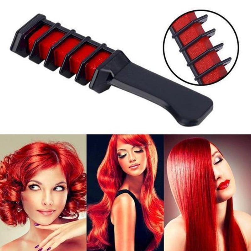 Mini Disposable Hair Color Chalk with Comb Brush – Temporary Hair Dye in 12 Vivid Colors | Sets in 60 Seconds | Washes Out Easily