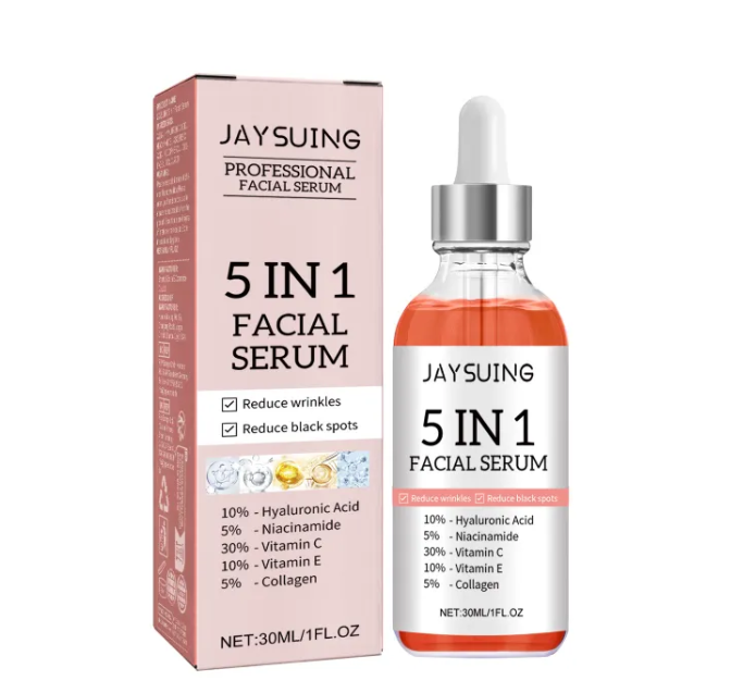 GlowBoost 5-in-1 Anti-Aging Face Serum – Niacinamide, Hyaluronic Acid, Collagen & Vitamin E | Daily Brightening & Firming Serum for All Skin Types