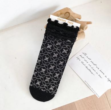 Women’s Breathable Lace Mesh Socks – Elegant Sheer Ankle Socks for Everyday & Dressy Wear | 15 Styles | White, Black & Beige