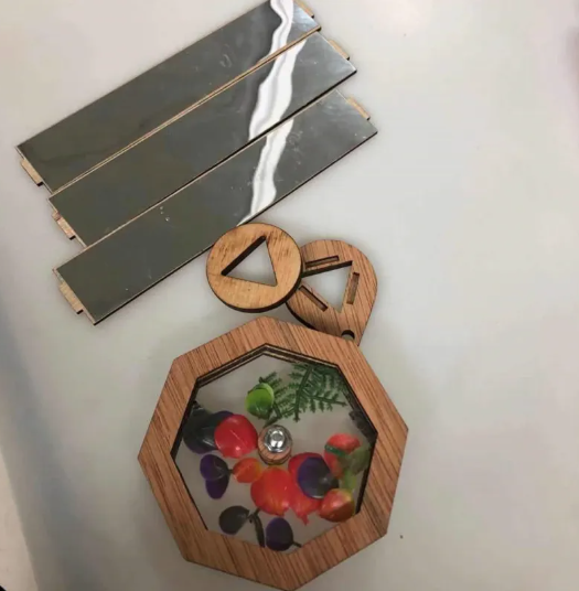 DIY Wooden Rotating Kaleidoscope Kit – Build Your Own Kaleidoscope | Creative Craft & STEM Toy for Kids & Adults