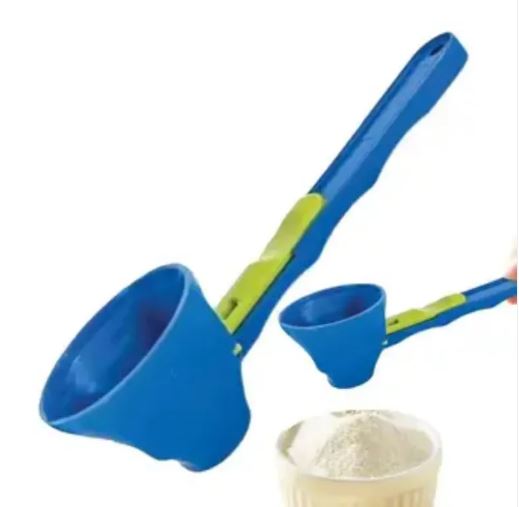 2-in-1 Measuring Spoon & Funnel – No-Spill Portioning Tool for Protein Powder, Spices, Coffee & More