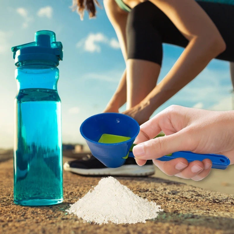 2-in-1 Measuring Spoon & Funnel – No-Spill Portioning Tool for Protein Powder, Spices, Coffee & More